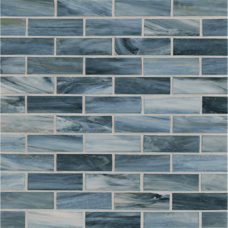 AGATE: Amalfi 1"x3" Staggered Joint Field Mosaic (9.46"x12.49" | silk)