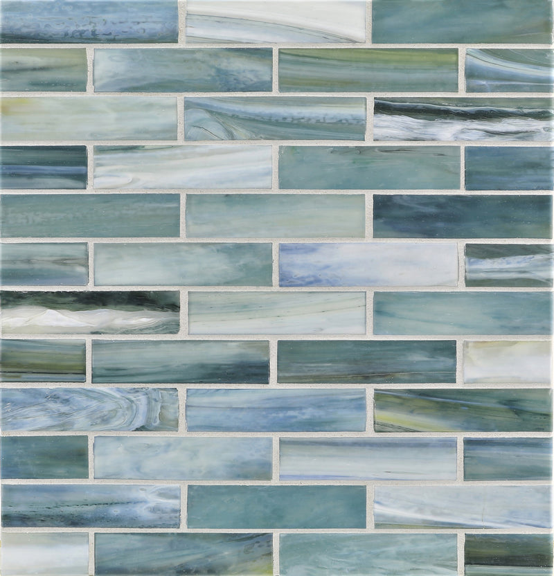 AGATE: Amalfi 1"x4" Staggered Joint Field Mosaic (9.92"x12.41" | silk)