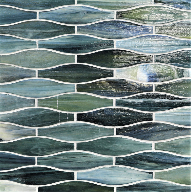 AGATE: Amalfi Taiko Offset Field Mosaic (9.77"x12.49" | pearl)