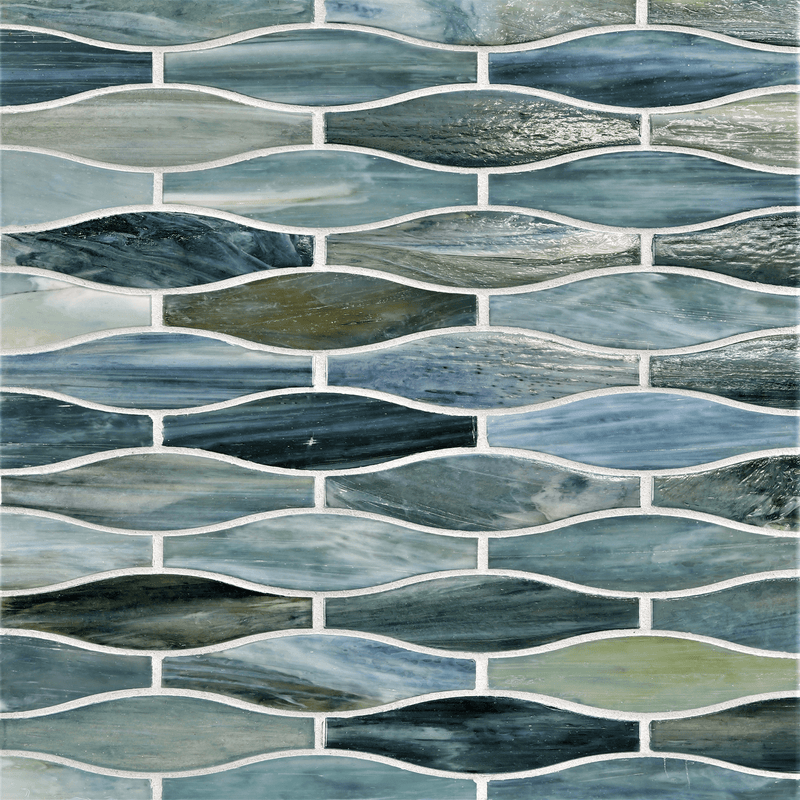 AGATE: Amalfi Taiko Offset Field Mosaic (9.77"x12.49" | ribbed)