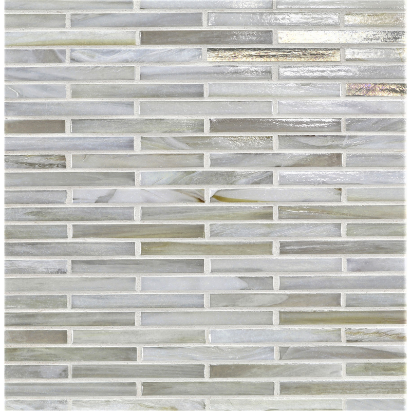 AGATE: Asolo 0.5"x4" Staggered Joint Field Mosaic (9.92"x12.14" | pearl)