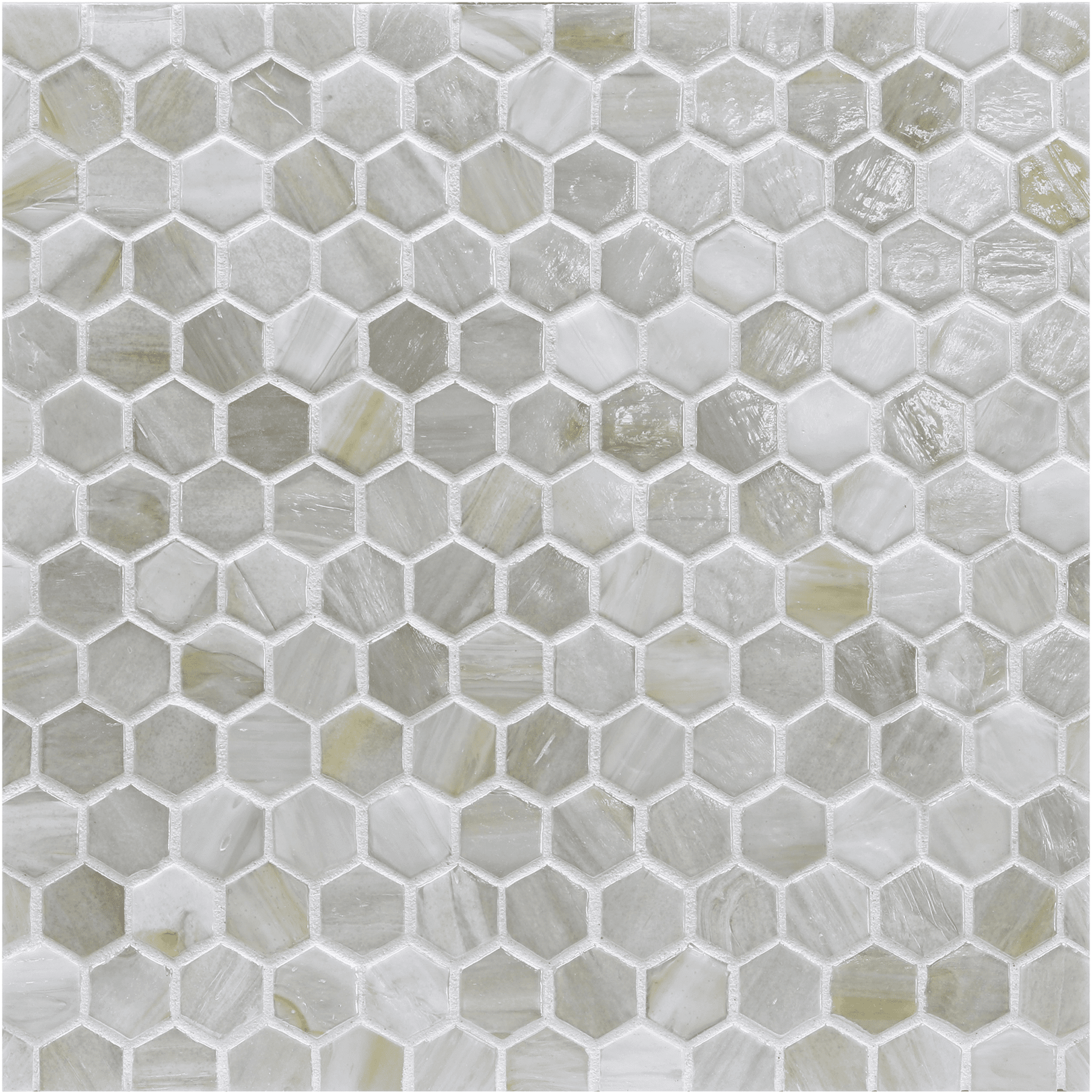 AGATE: Asolo 1" Hexagonal Field Mosaic (12.37"x12.49" | pearl)