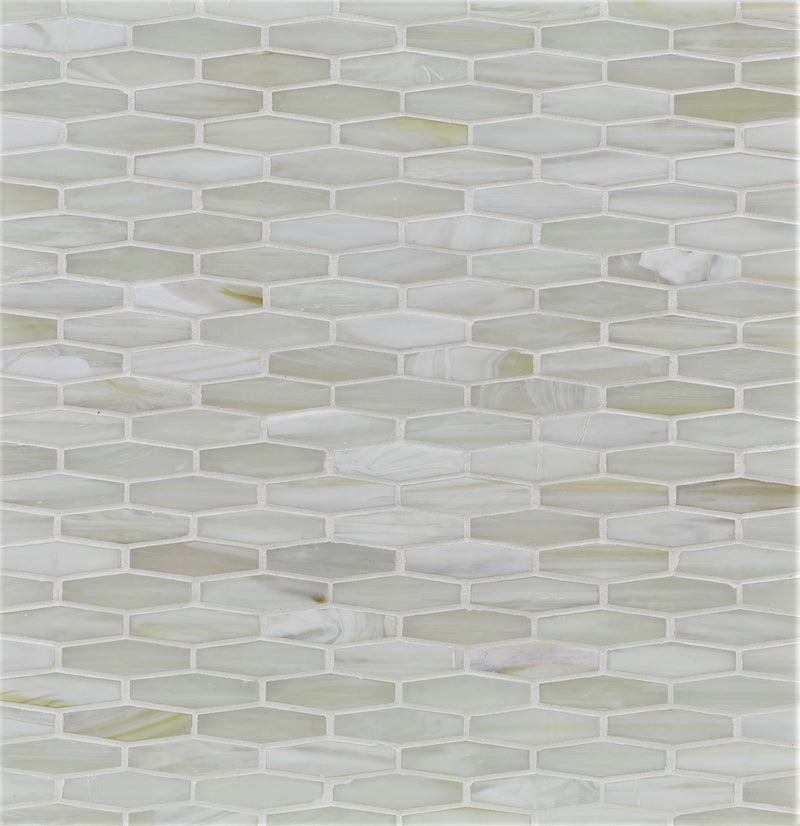 AGATE: Asolo Martini Elongated Hexagon Field Mosaic (11.96"x12.58" | silk)