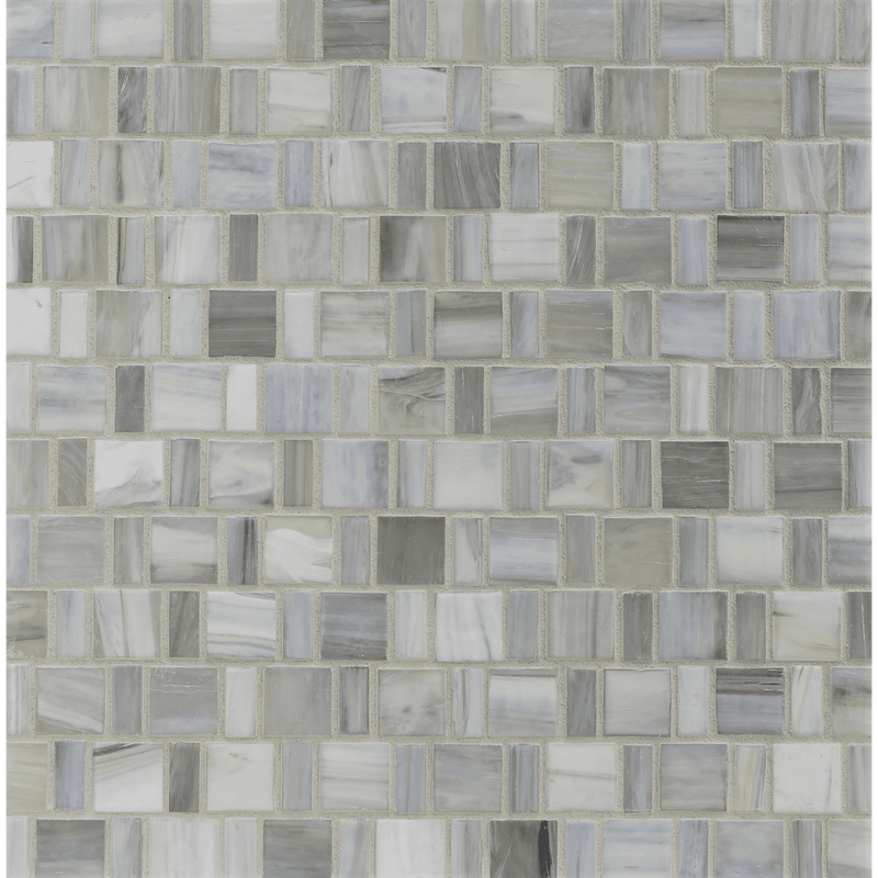 AGATE: Bari Japonaise Staggered Joint Field Mosaic (12.57"x12.50" | silk)