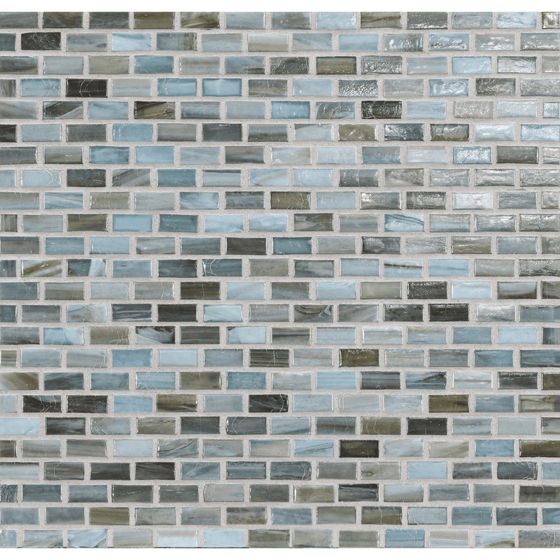 AGATE: Firenze 0.5"x1" Staggered Joint Field Mosaic (12.51"x12.51" | pearl)