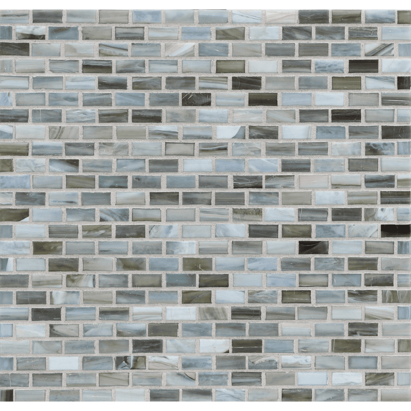 AGATE: Firenze 0.5"x1" Staggered Joint Field Mosaic (12.51"x12.51" | silk)