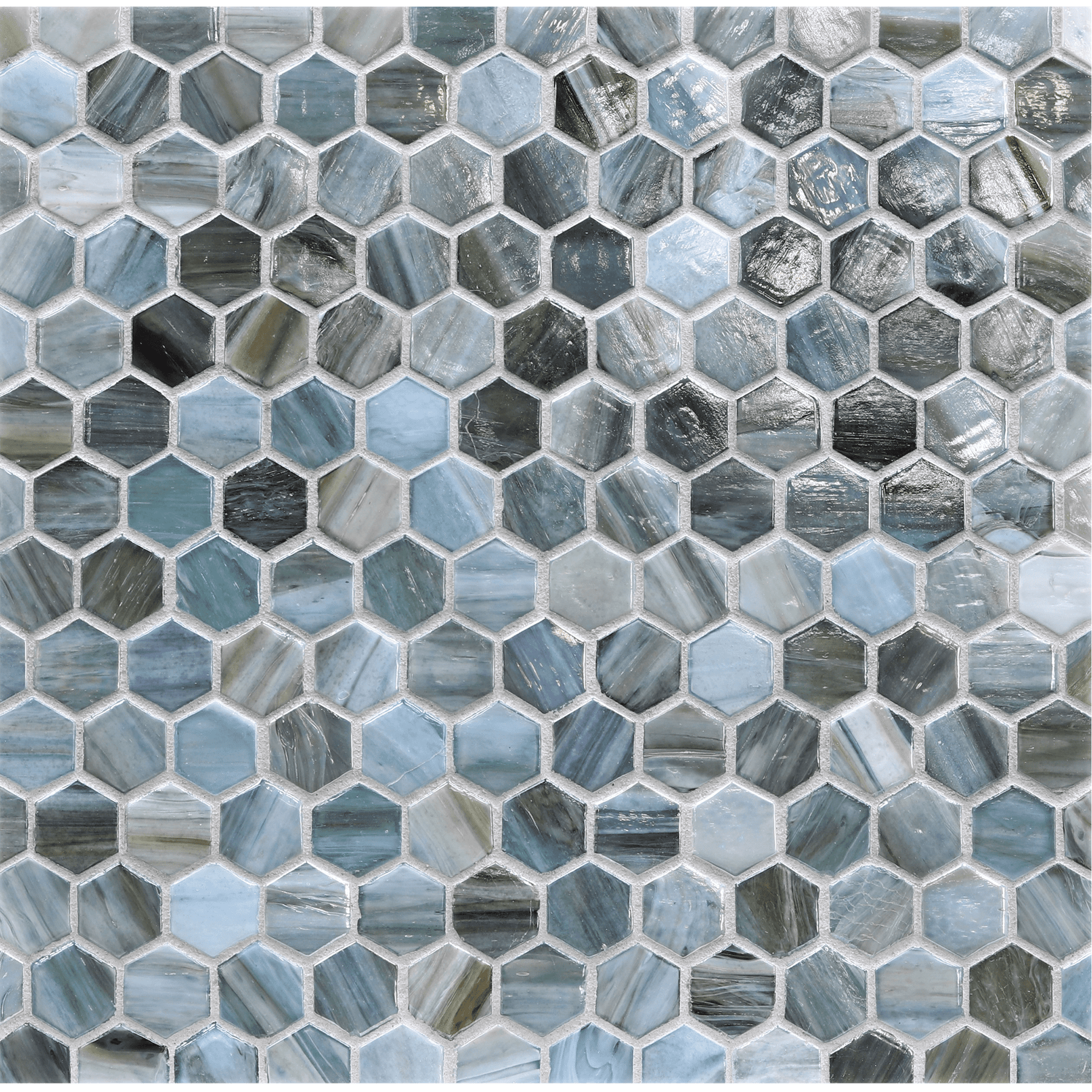 AGATE: Firenze 1" Hexagonal Field Mosaic (12.37"x12.49" | pearl)