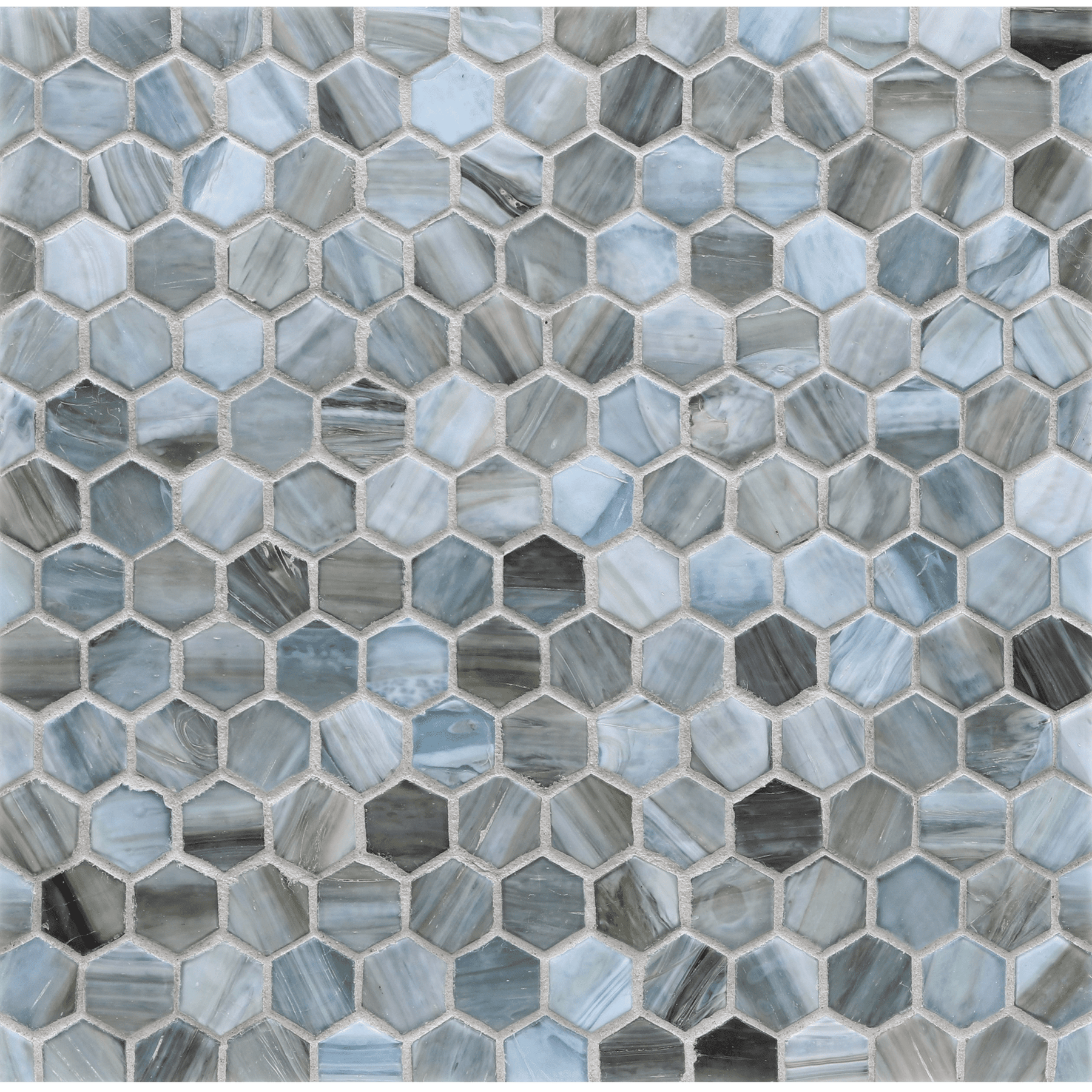 AGATE: Firenze 1" Hexagonal Field Mosaic (12.37"x12.49" | silk)