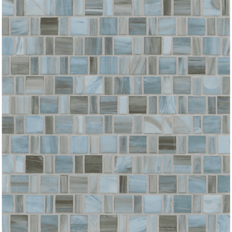 AGATE: Firenze Japonaise Staggered Joint Field Mosaic (12.57"x12.50" | silk)
