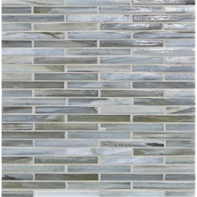 AGATE: Lucca 0.5"x4" Staggered Joint Field Mosaic (9.92"x12.14" | pearl)
