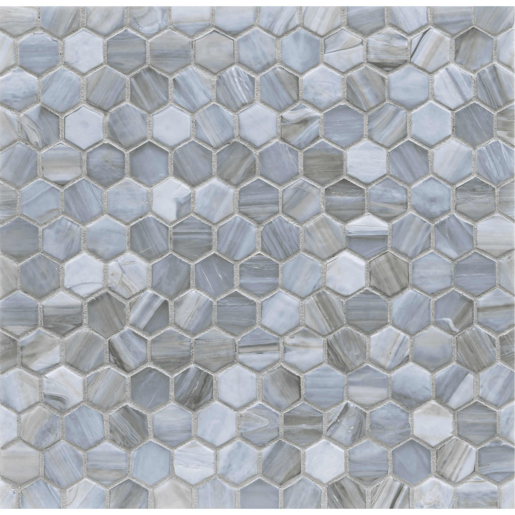 AGATE: Lucca 1" Hexagonal Field Mosaic (12.37"x12.49" | silk)