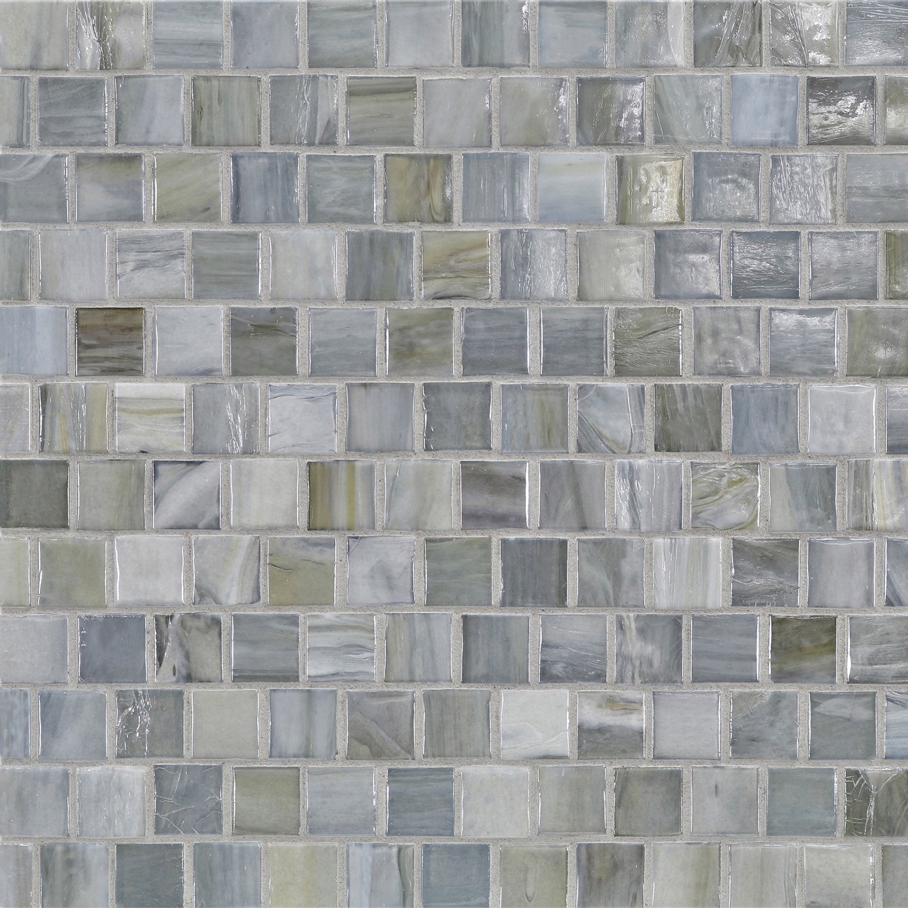 AGATE: Lucca 1"x1" Staggered Joint Field Mosaic (12.51"x12.51" | pearl)