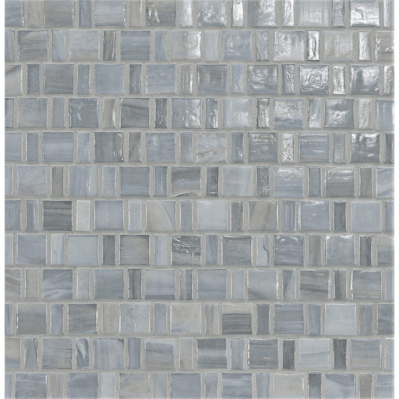 AGATE: Lucca Japonaise Staggered Joint Field Mosaic (12.57"x12.50" | pearl)