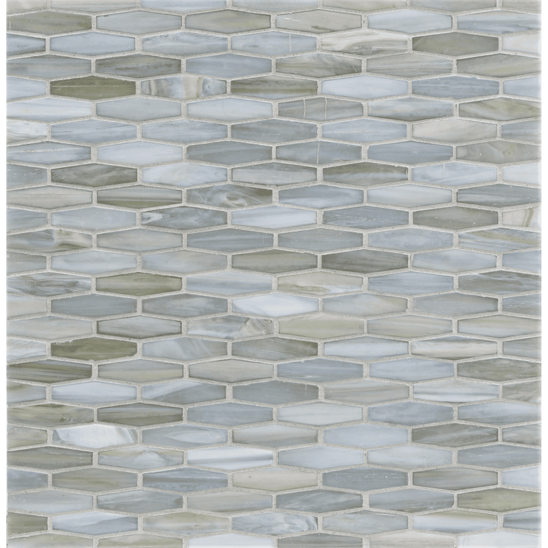 AGATE: Lucca Martini Elongated Hexagon Field Mosaic (11.96"x12.58" | silk)