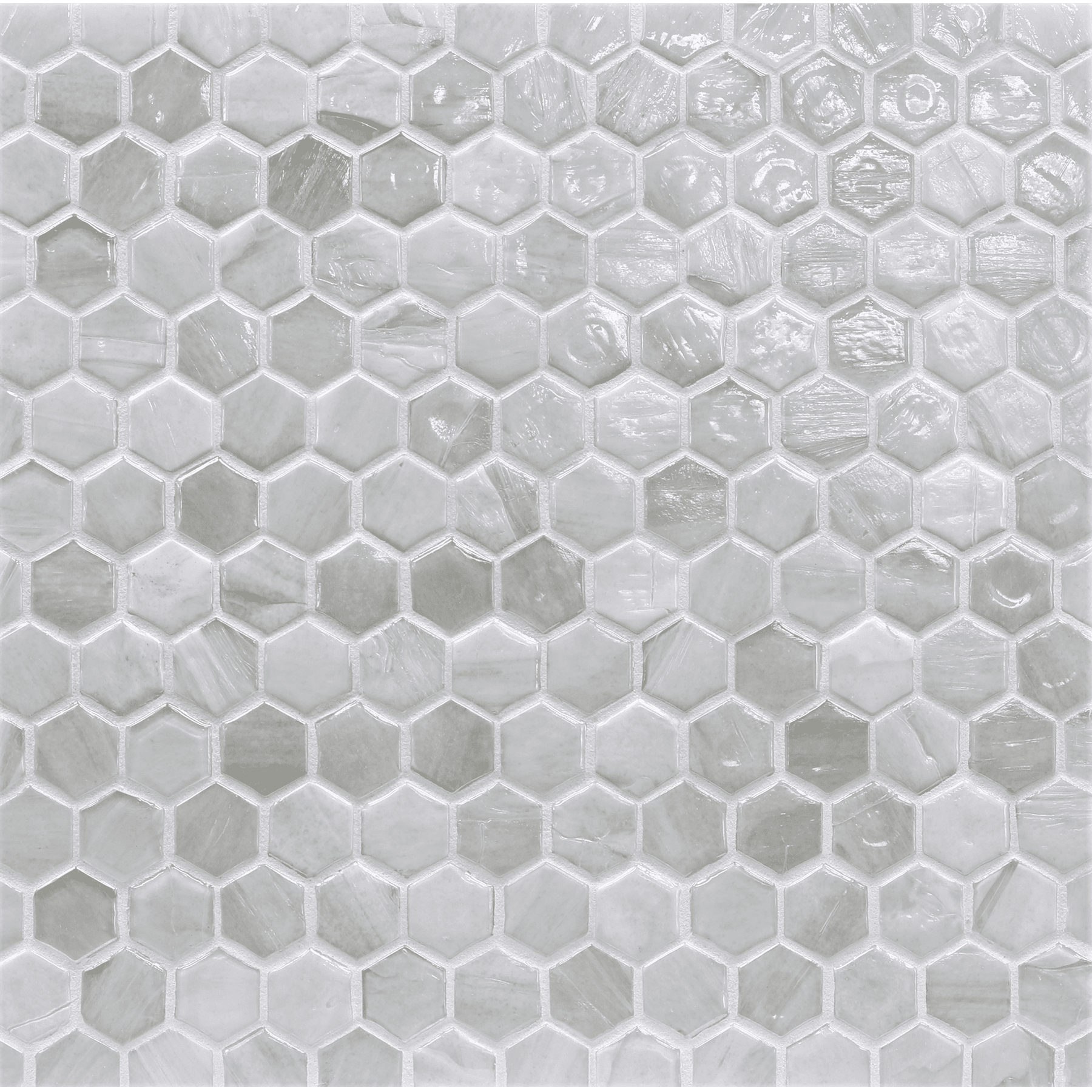 AGATE: Matera 1" Hexagonal Field Mosaic (12.37"x12.49" | pearl)