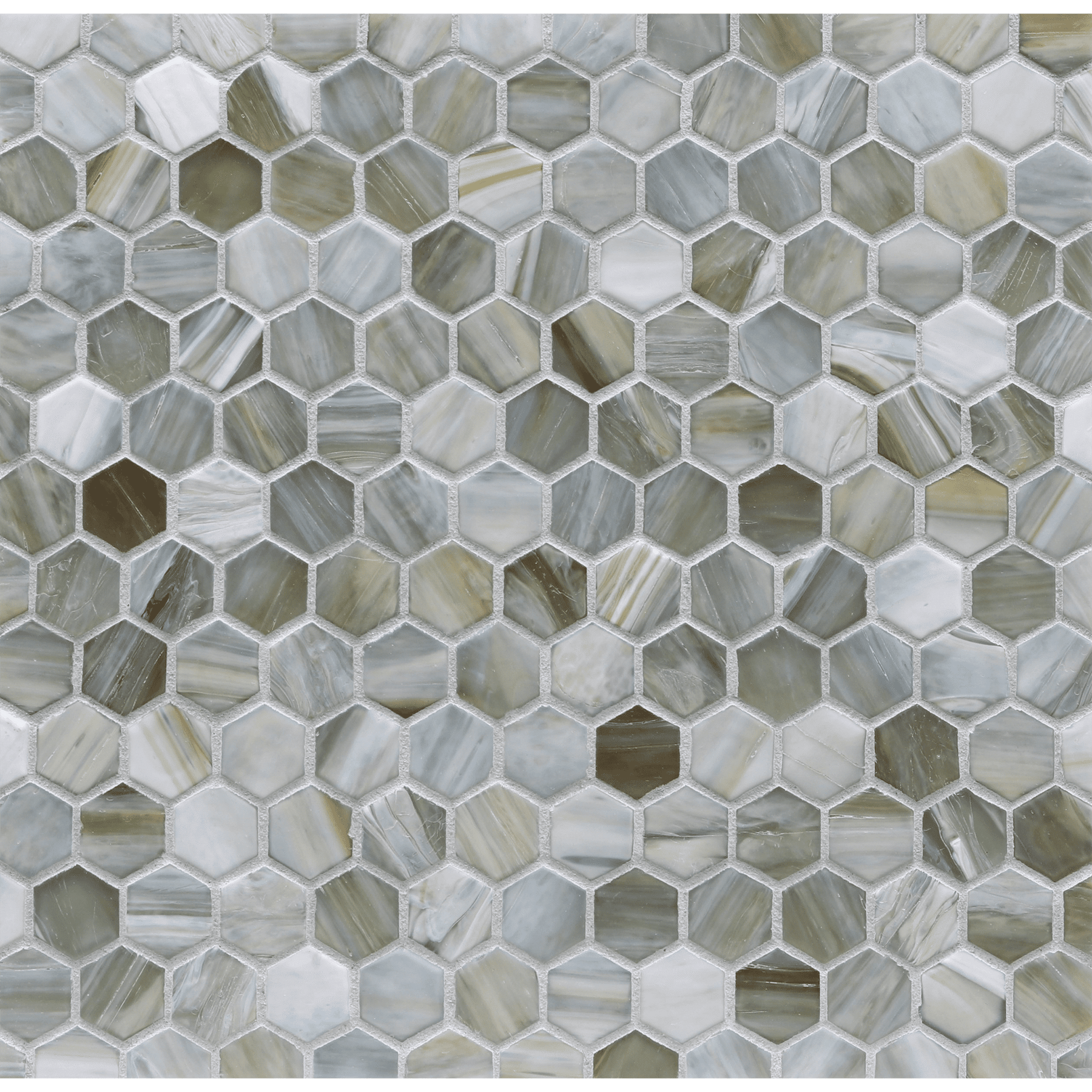 AGATE: Pienza 1" Hexagonal Field Mosaic (12.37"x12.49" | silk)