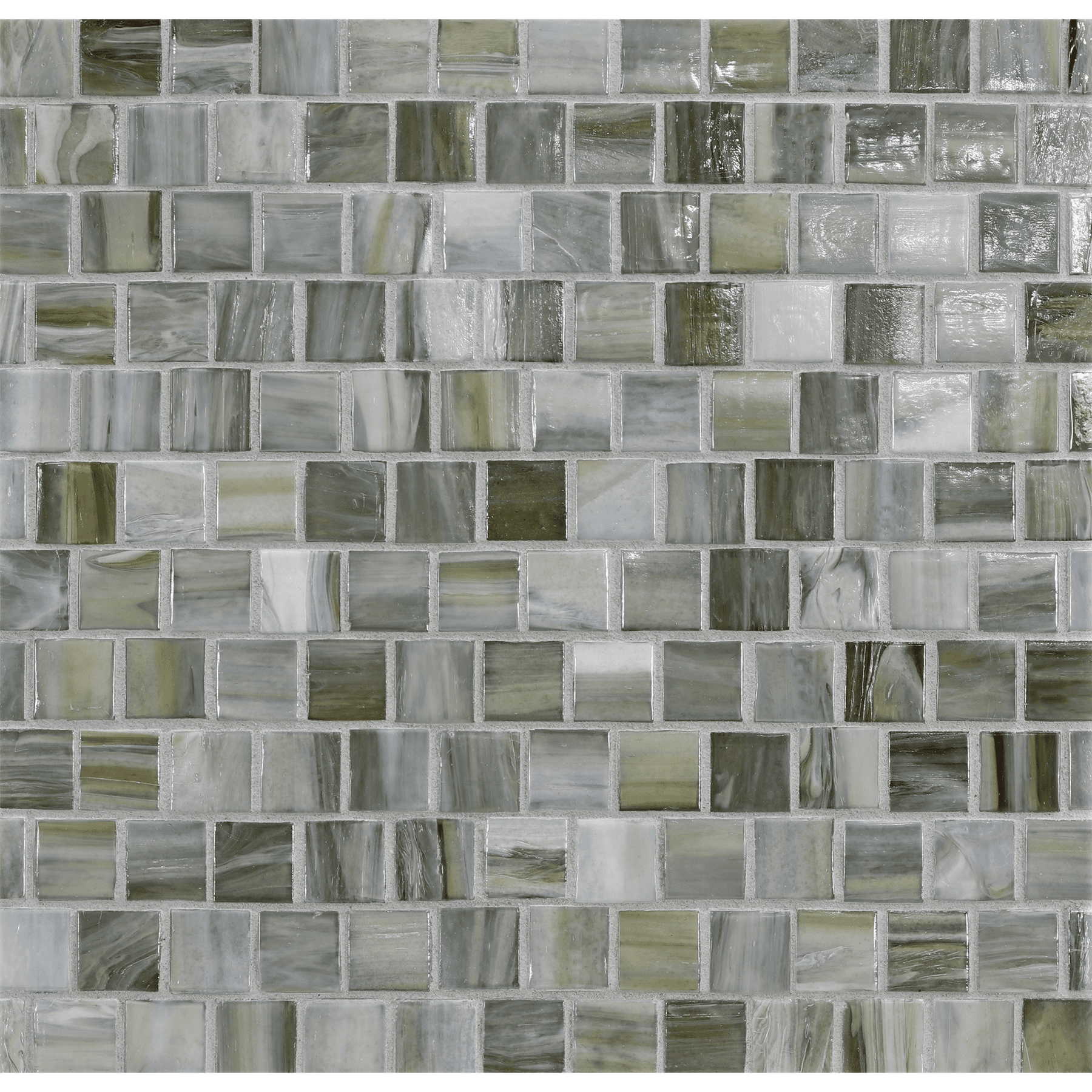 AGATE: Pienza 1"x1" Staggered Joint Field Mosaic (12.51"x12.51" | pearl)
