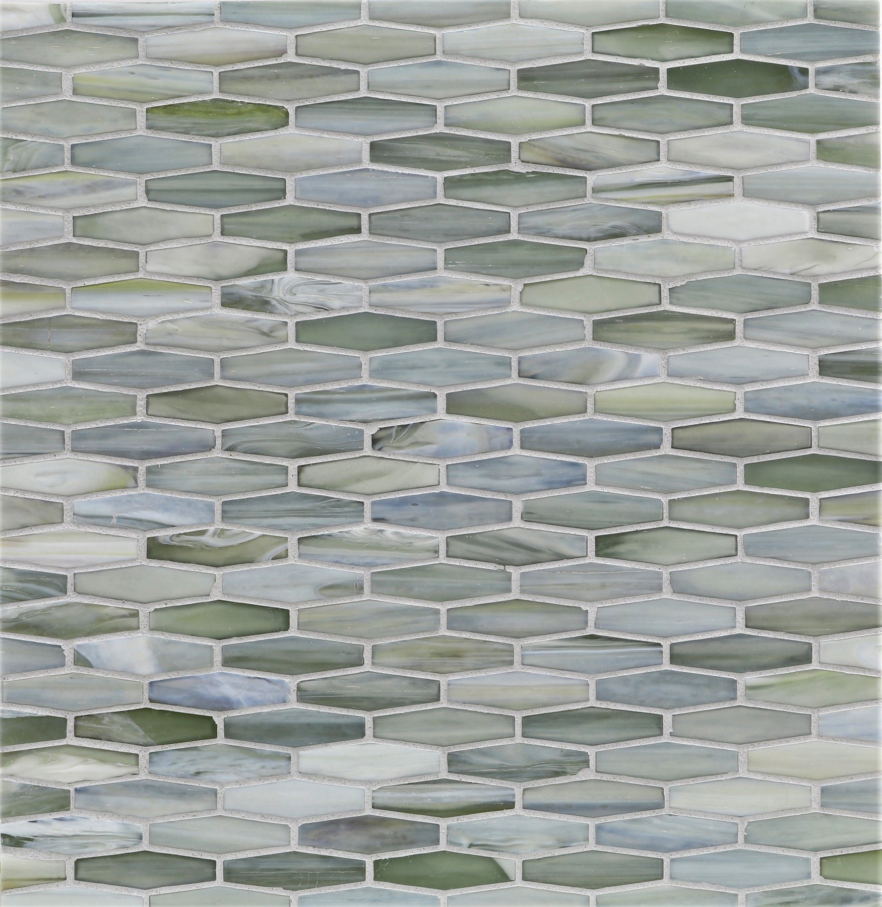 AGATE: Pienza Martini Elongated Hexagon Field Mosaic (11.96"x12.58" | silk)