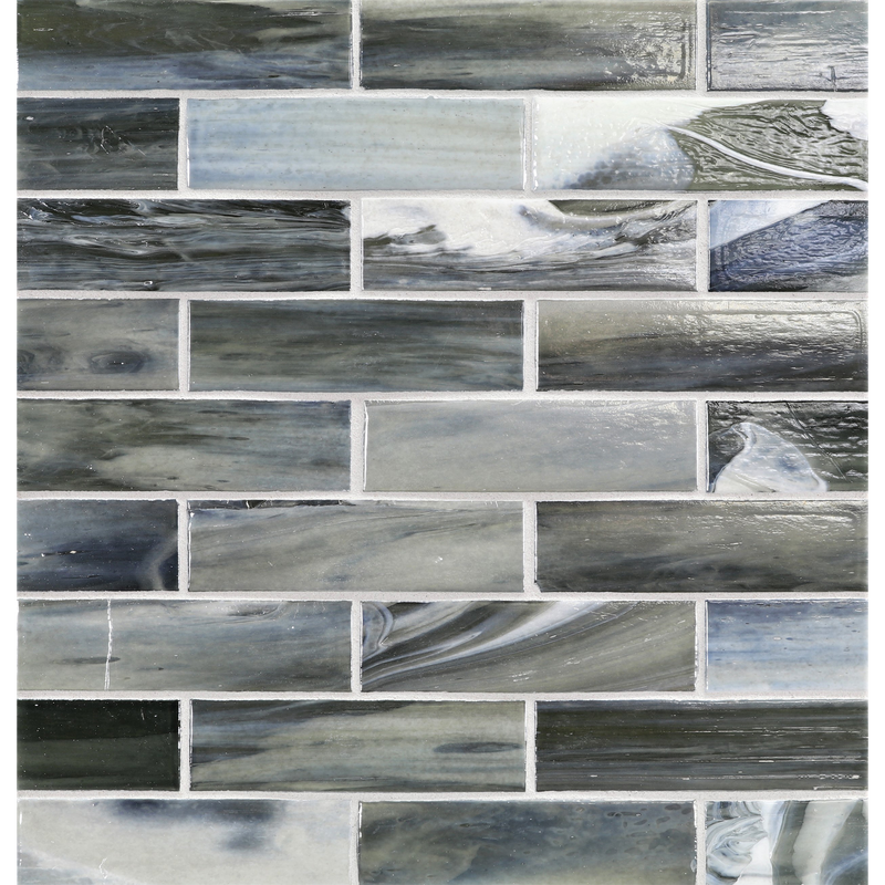 AGATE: Pisa 1.25"x5" Staggered Joint Field Mosaic (9.80"x12.83" | pearl)