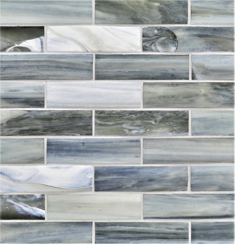 AGATE: Pisa 1.25"x5" Staggered Joint Field Mosaic (9.80"x12.83" | silk)