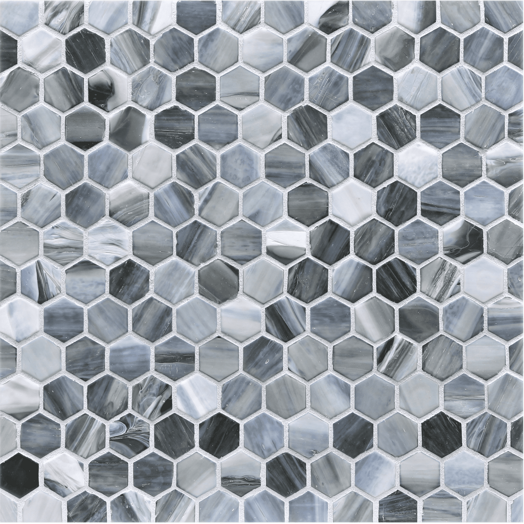 AGATE: Pisa 1" Hexagonal Field Mosaic (12.37"x12.49" | silk)