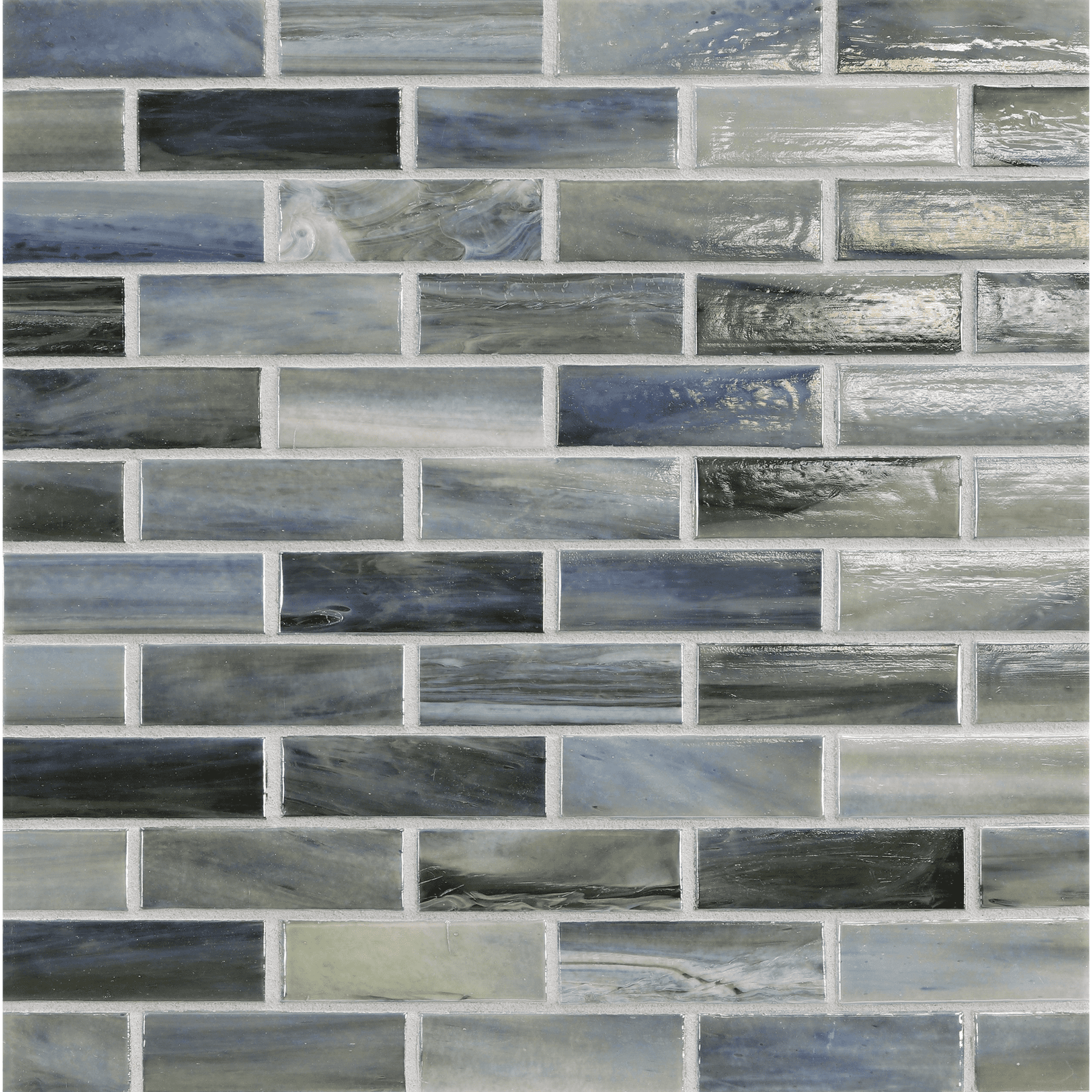 AGATE: Pisa 1"x3" Staggered Joint Field Mosaic (9.46"x12.49" | pearl)