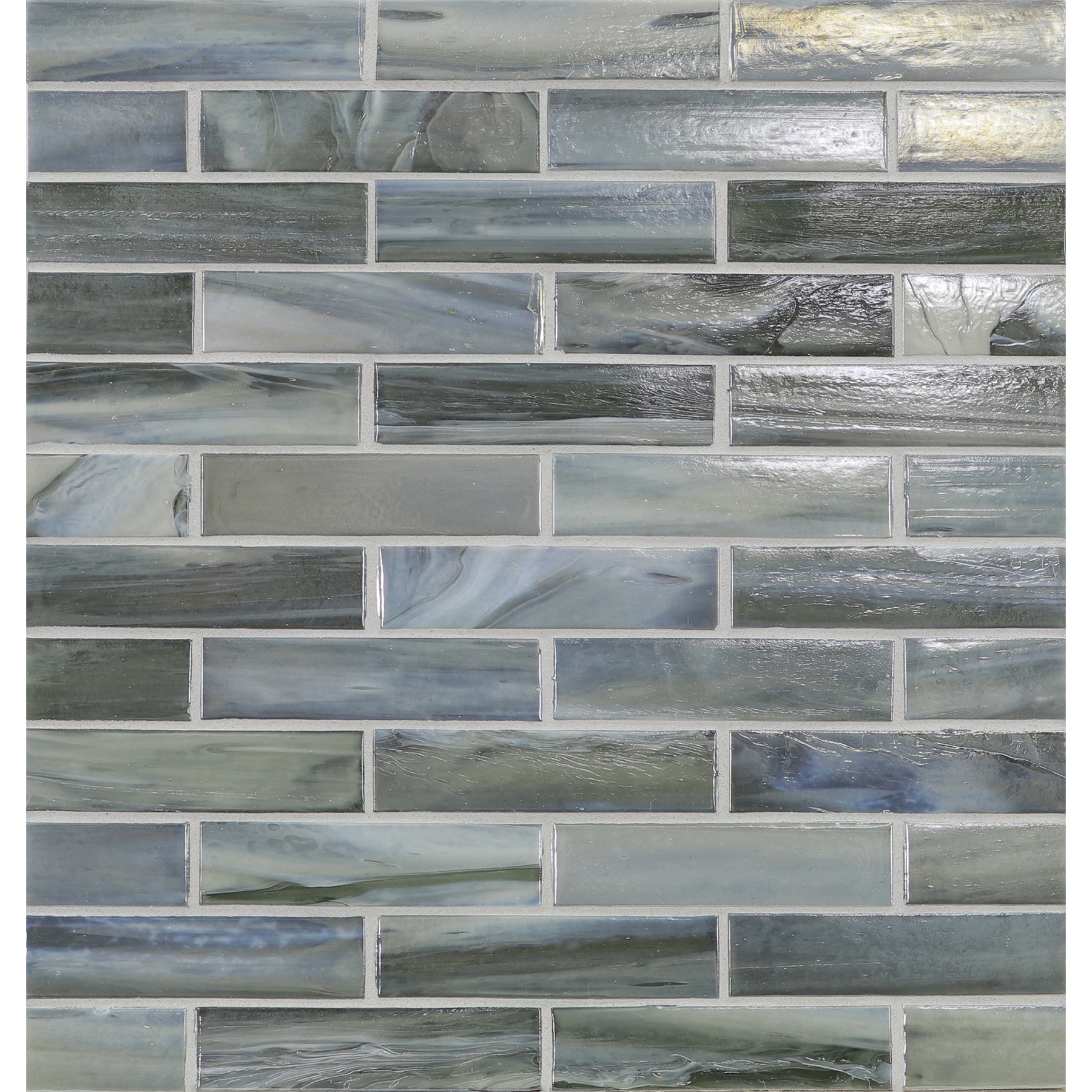 AGATE: Pisa 1"x4" Staggered Joint Field Mosaic (9.92"x12.41" | pearl)