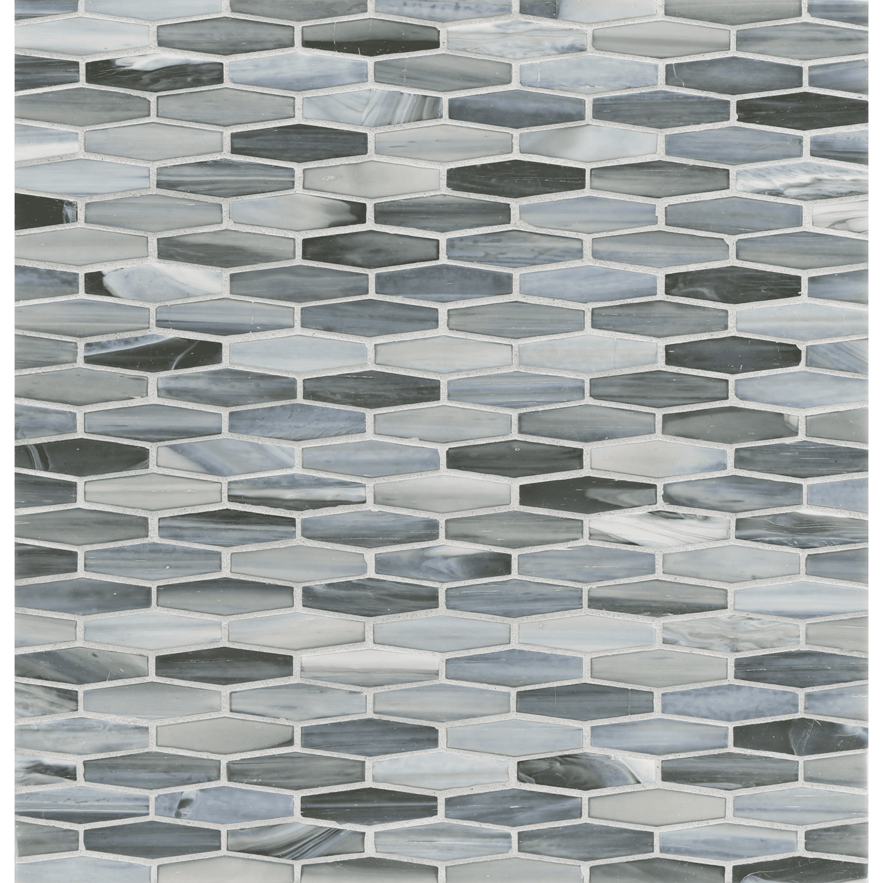 AGATE: Pisa Martini Elongated Hexagon Field Mosaic (11.96"x12.58" | silk)