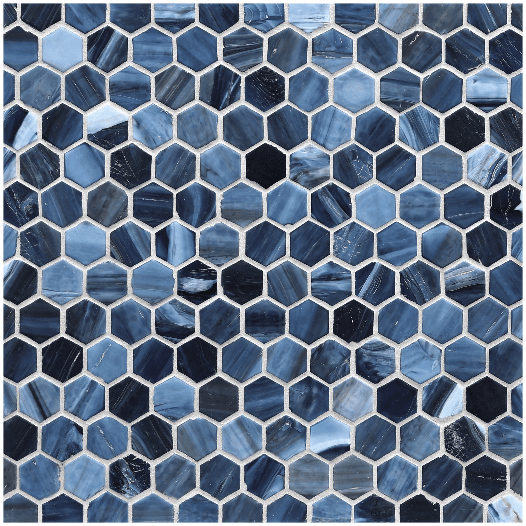 AGATE: Portofino 1" Hexagonal Field Mosaic (12.37"x12.49" | silk)