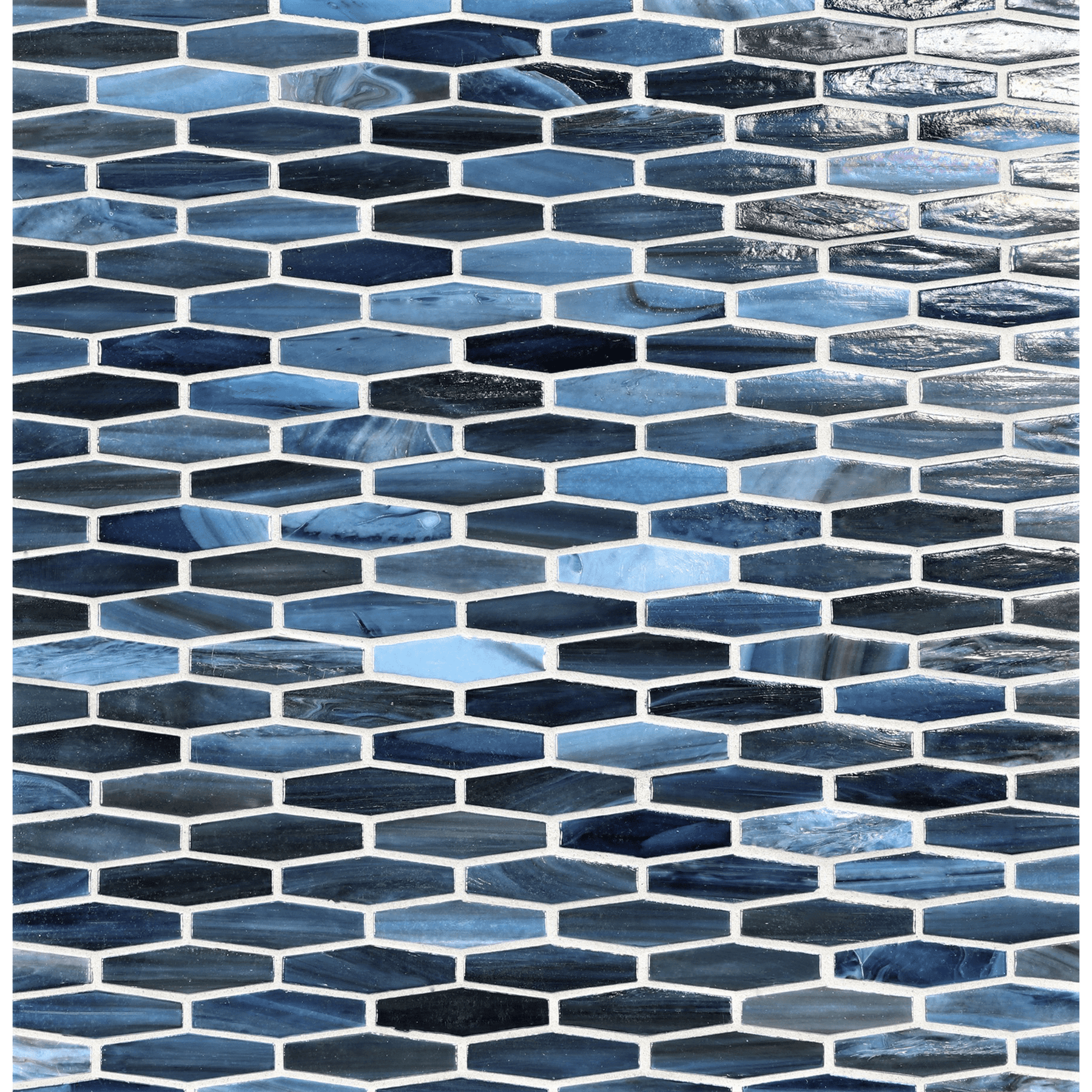 AGATE: Portofino Martini Elongated Hexagon Field Mosaic (11.96"x12.58" | pearl)