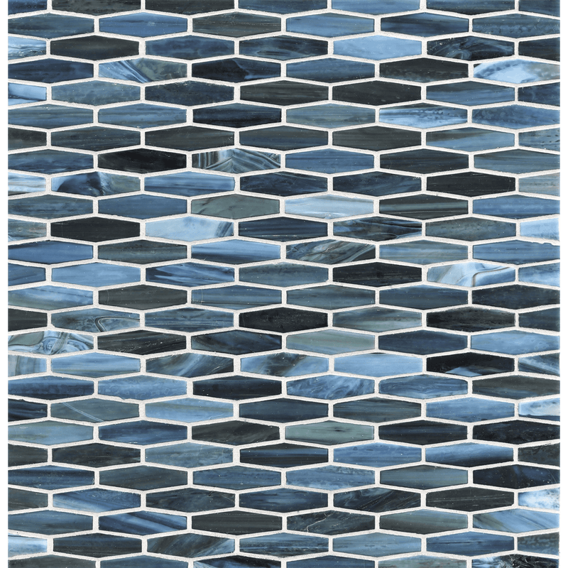 AGATE: Portofino Martini Elongated Hexagon Field Mosaic (11.96"x12.58" | silk)