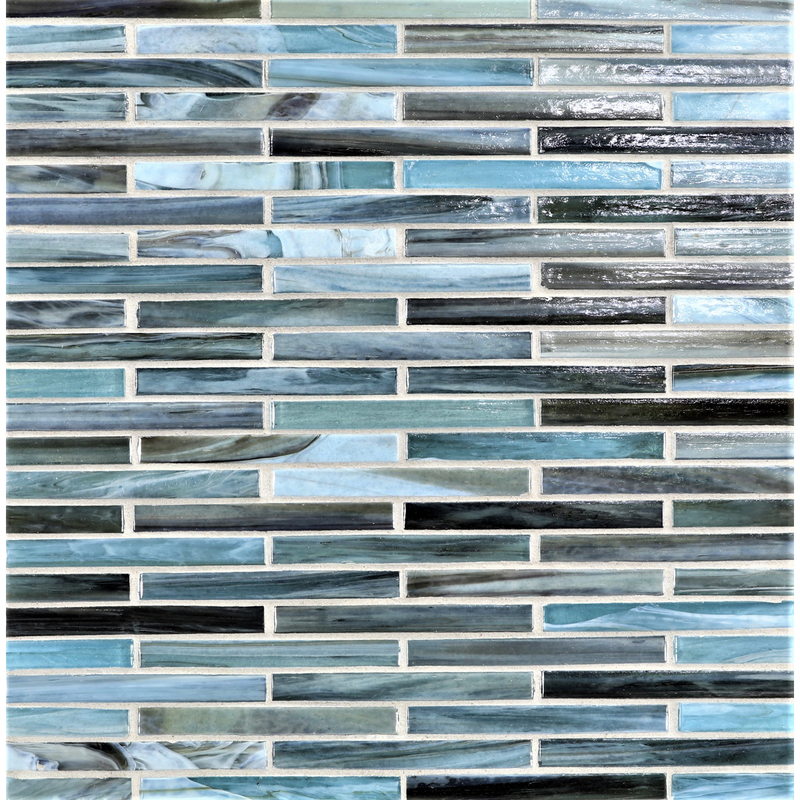 AGATE: Rimini 0.5"x4" Staggered Joint Field Mosaic (9.92"x12.14" | pearl)