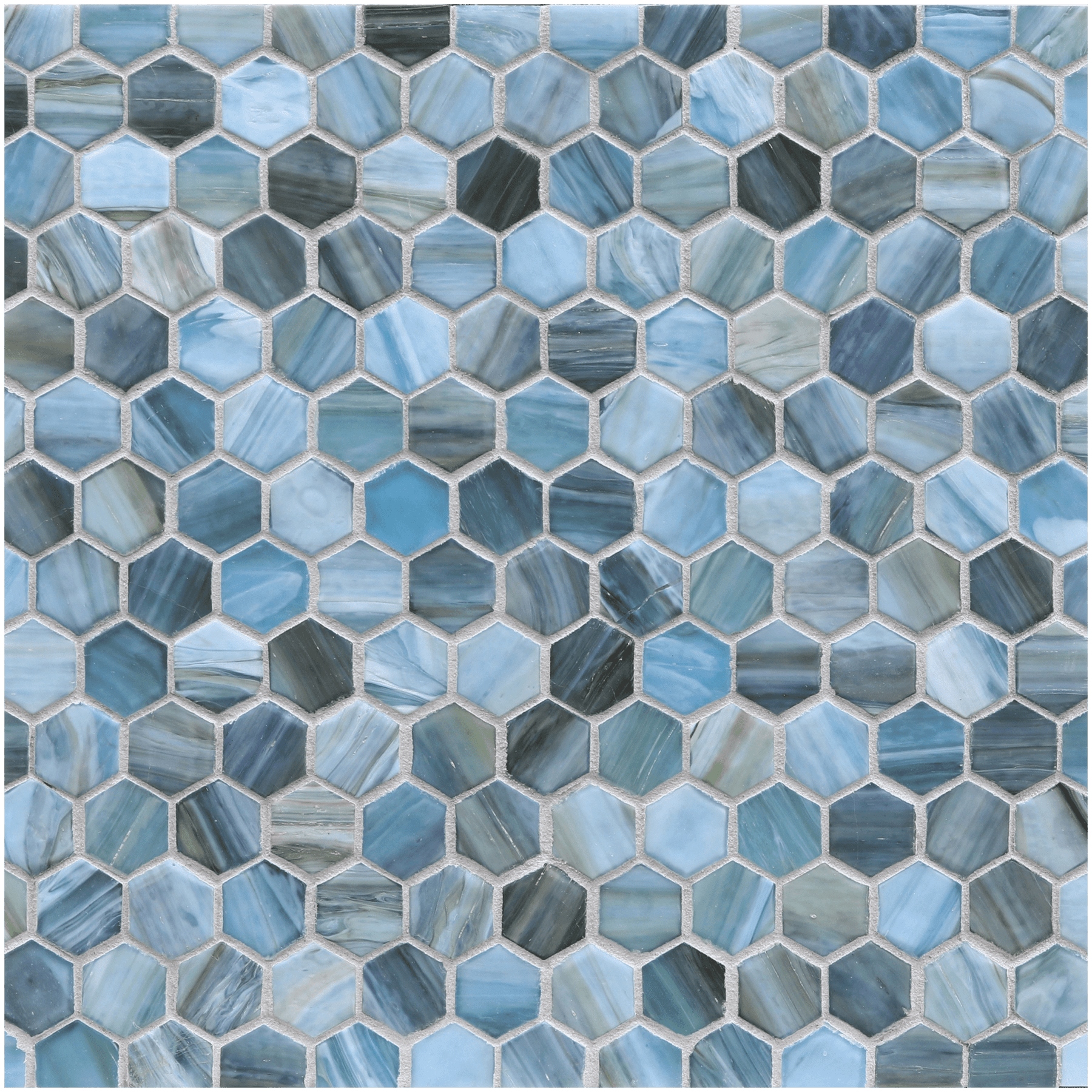 AGATE: Rimini 1" Hexagonal Field Mosaic (12.37"x12.49" | silk)