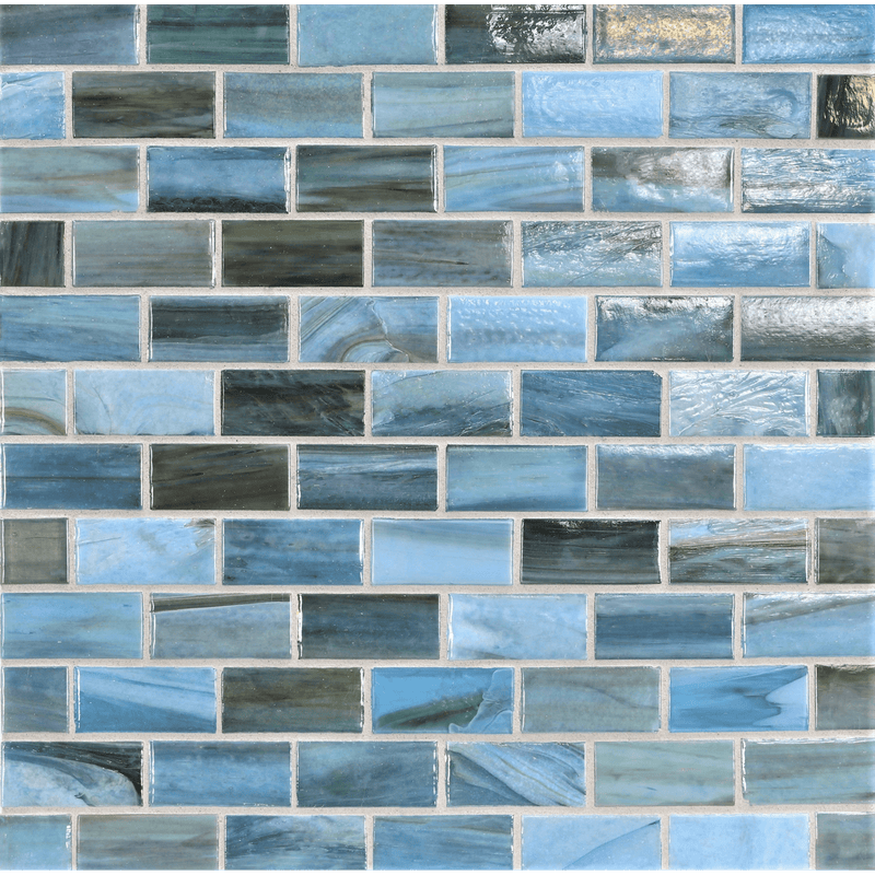 AGATE: Rimini 1"x2" Staggered Joint Field Mosaic (11.52"x12.51" | pearl)