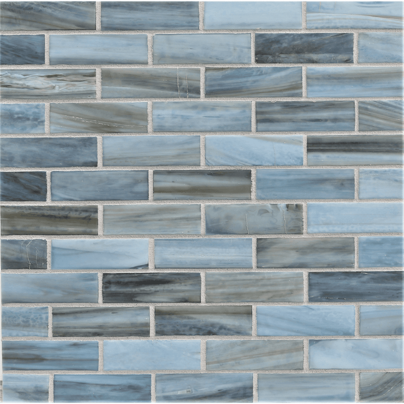 AGATE: Rimini 1"x3" Staggered Joint Field Mosaic (9.46"x12.49" | silk)