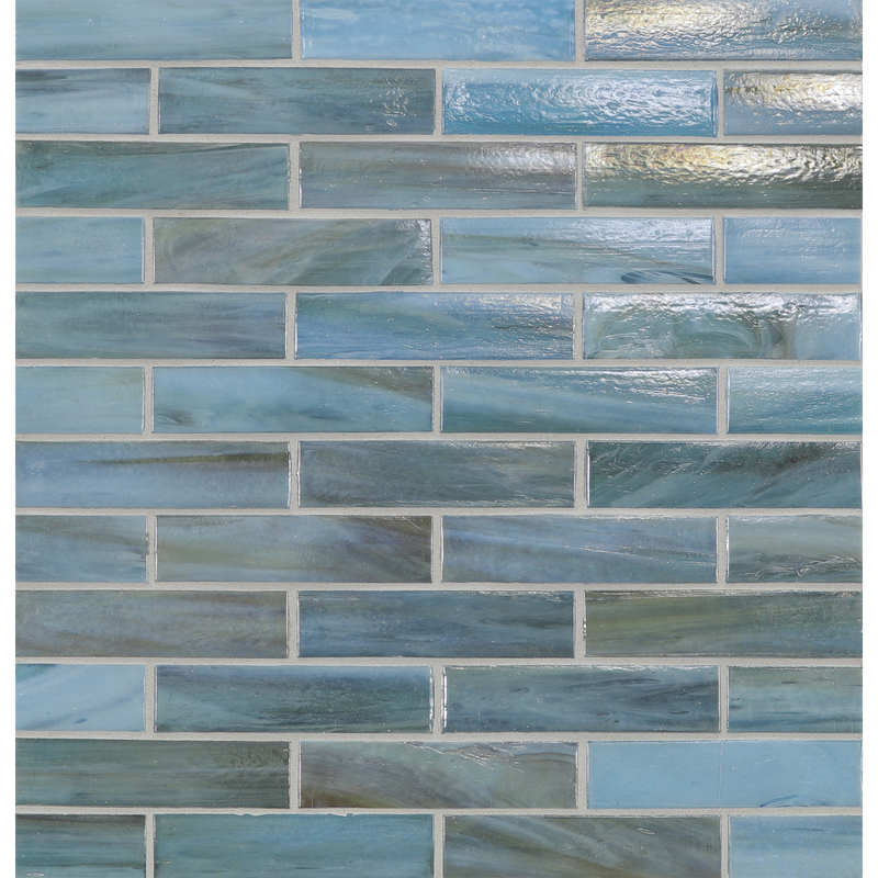 AGATE: Rimini 1"x4" Staggered Joint Field Mosaic (9.92"x12.41" | pearl)
