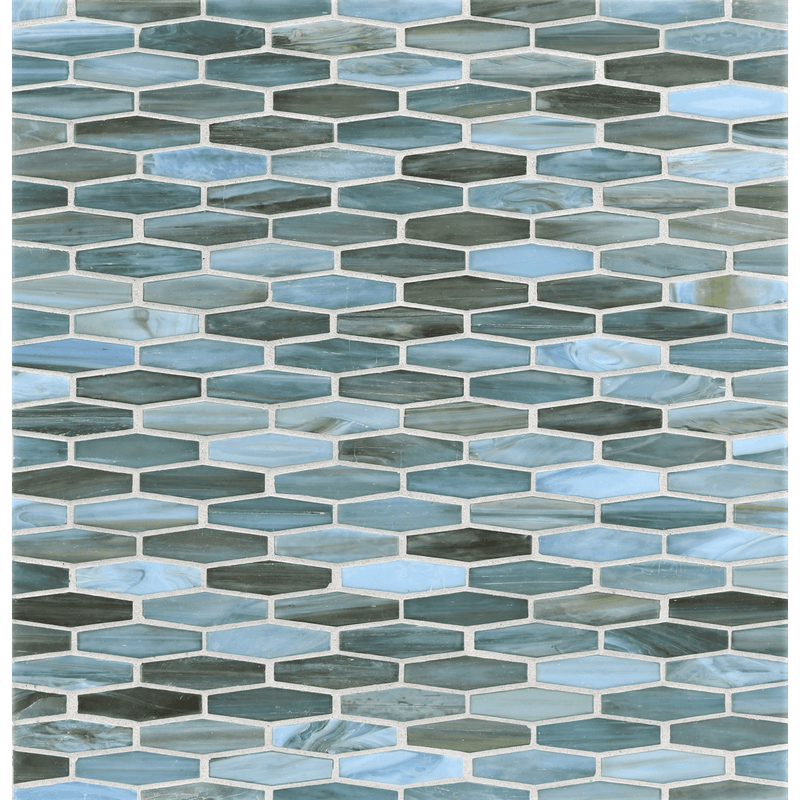 AGATE: Rimini Martini Elongated Hexagon Field Mosaic (11.96"x12.58" | silk)