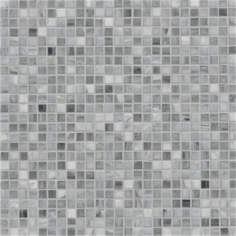 AGATE: Torino 0.5"x0.5" Straight Stack Field Mosaic (12.52"x12.52" | silk)