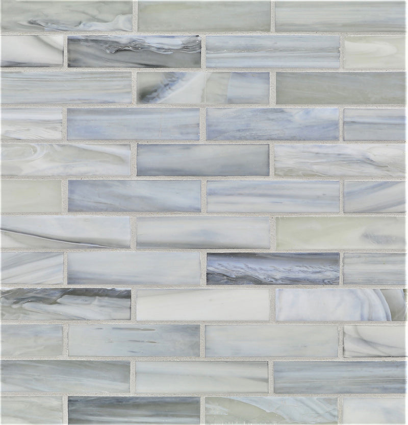 AGATE: Torino 1"x4" Staggered Joint Field Mosaic (9.92"x12.41" | silk)