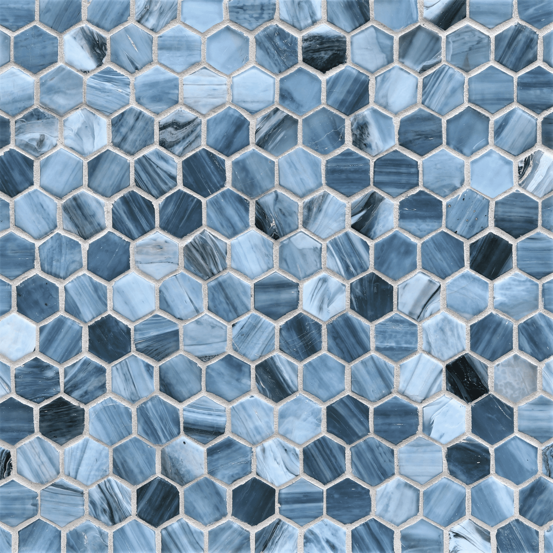 AGATE: Umbria 1" Hexagonal Field Mosaic (12.37"x12.49" | silk)