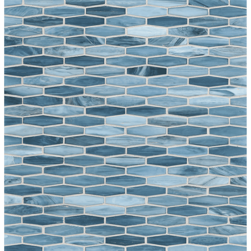 AGATE: Umbria Martini Elongated Hexagon Field Mosaic (11.96"x12.58" | silk)