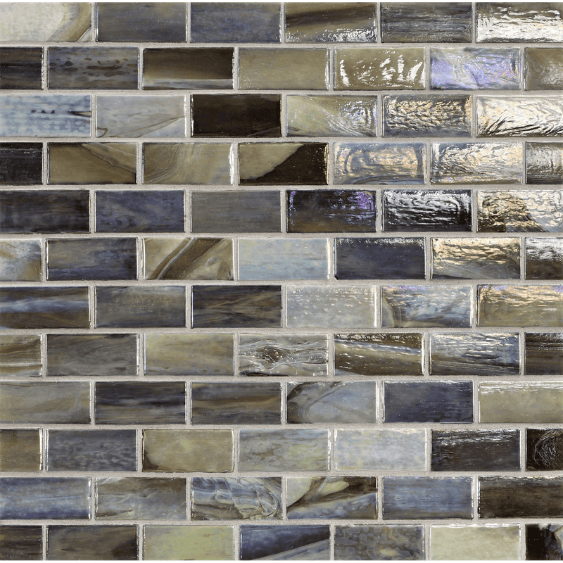 AGATE: Verona 1"x2" Staggered Joint Field Mosaic (11.52"x12.51" | pearl)