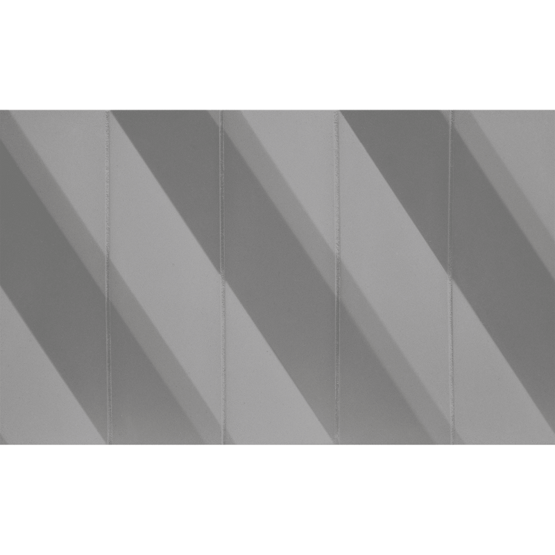 CONTOURS: Grey Matter Zen Break A Rectangle Field Tile (3"x9" | matte)