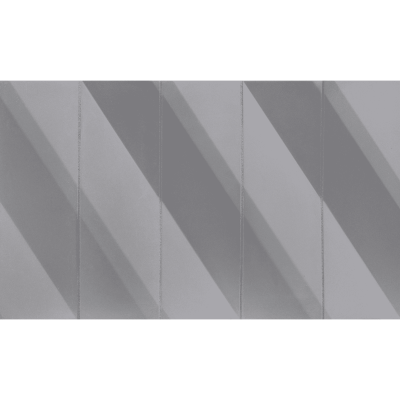 CONTOURS: Steel Zen Break A Rectangle Field Tile (3"x9" | matte)