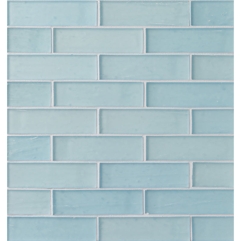 ELEMENTS: Blue Skies 1.25"x5" Staggered Joint Field Mosaic (9.80"x12.83" | silk)