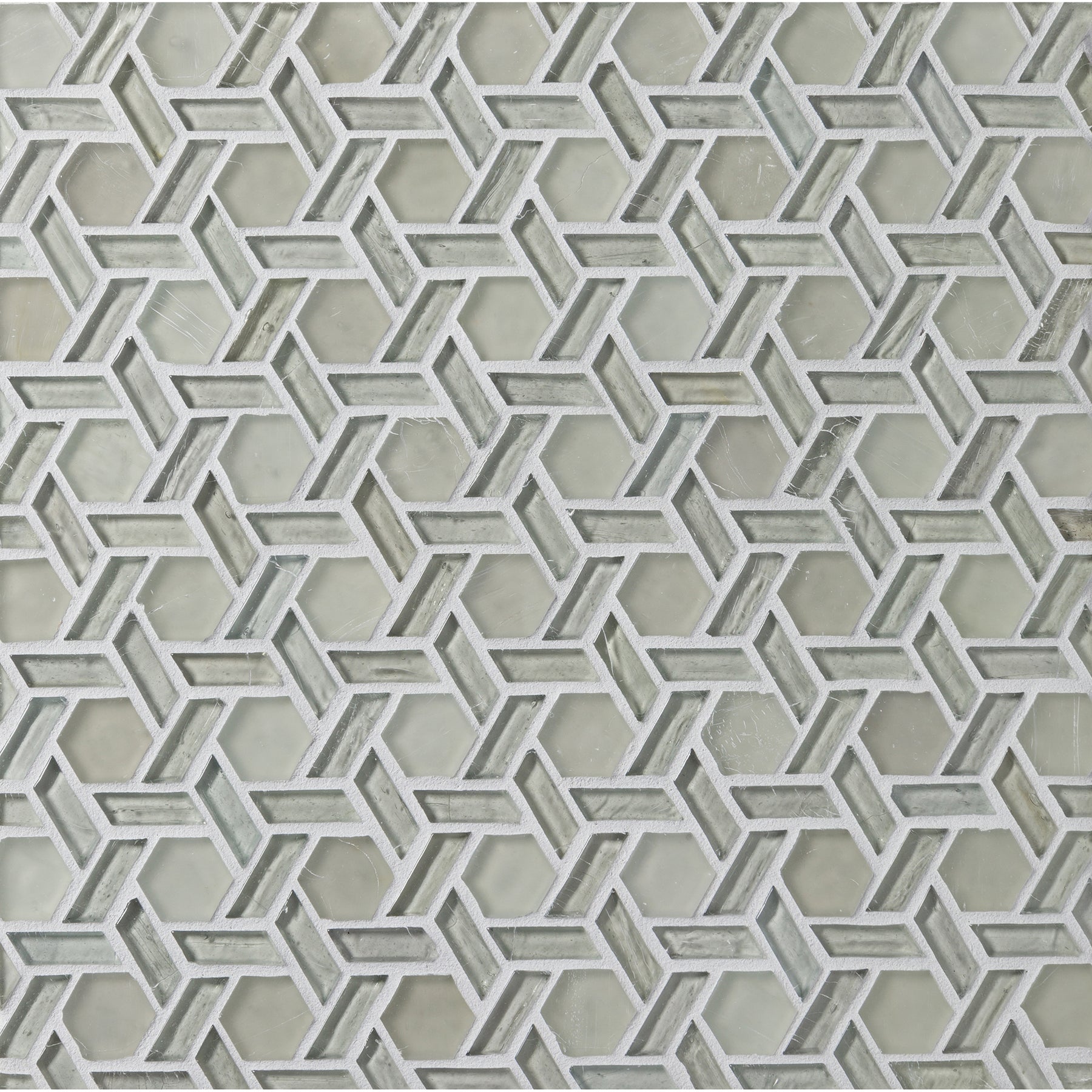 ELEMENTS: Full Moon Cane Hexagonal Field Mosaic (12.32"x12.24" | mixed)