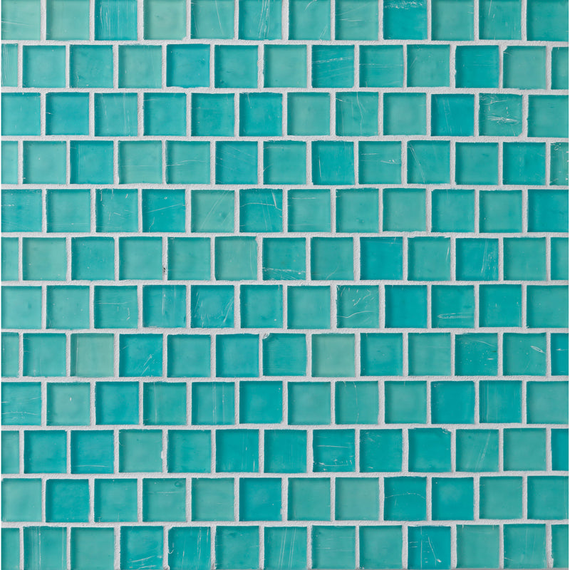 ELEMENTS: Kentucky Blue 1"x1" Staggered Joint Field Mosaic (12.46"x12.40" | silk)