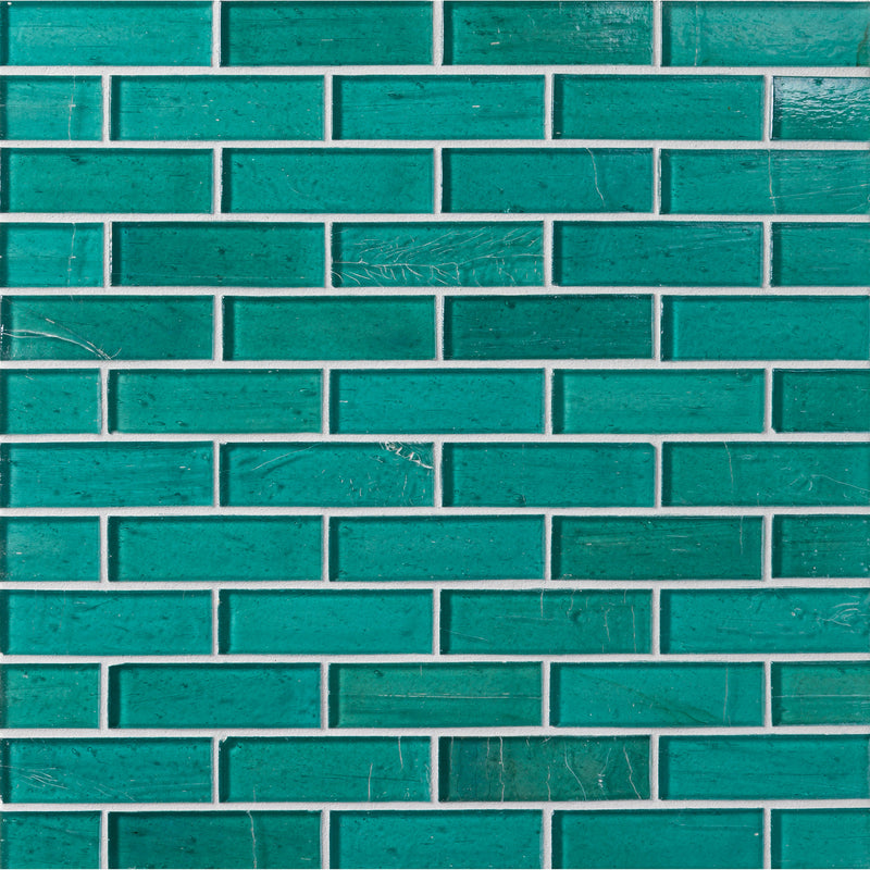 ELEMENTS: Kentucky Blue 1"x3" Staggered Joint Field Mosaic (9.46"x12.49" | pearl)