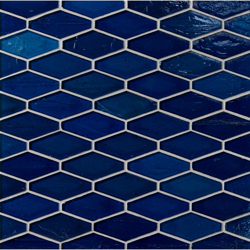 ELEMENTS: Ocean Mod Hex Elongated Hexagon Field Mosaic (9.45"x11.73" | pearl)