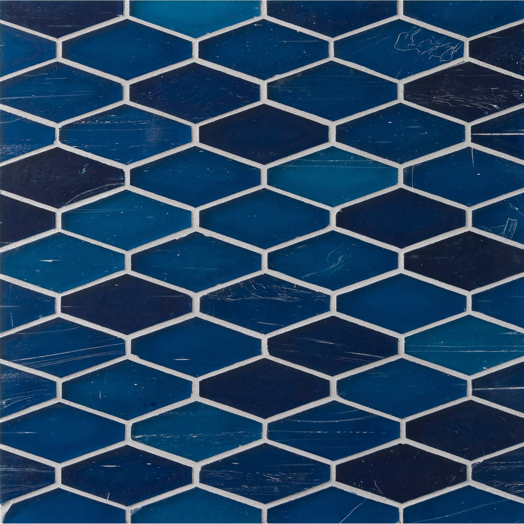 ELEMENTS: Ocean Mod Hex Elongated Hexagon Field Mosaic (9.45"x11.73" | silk)